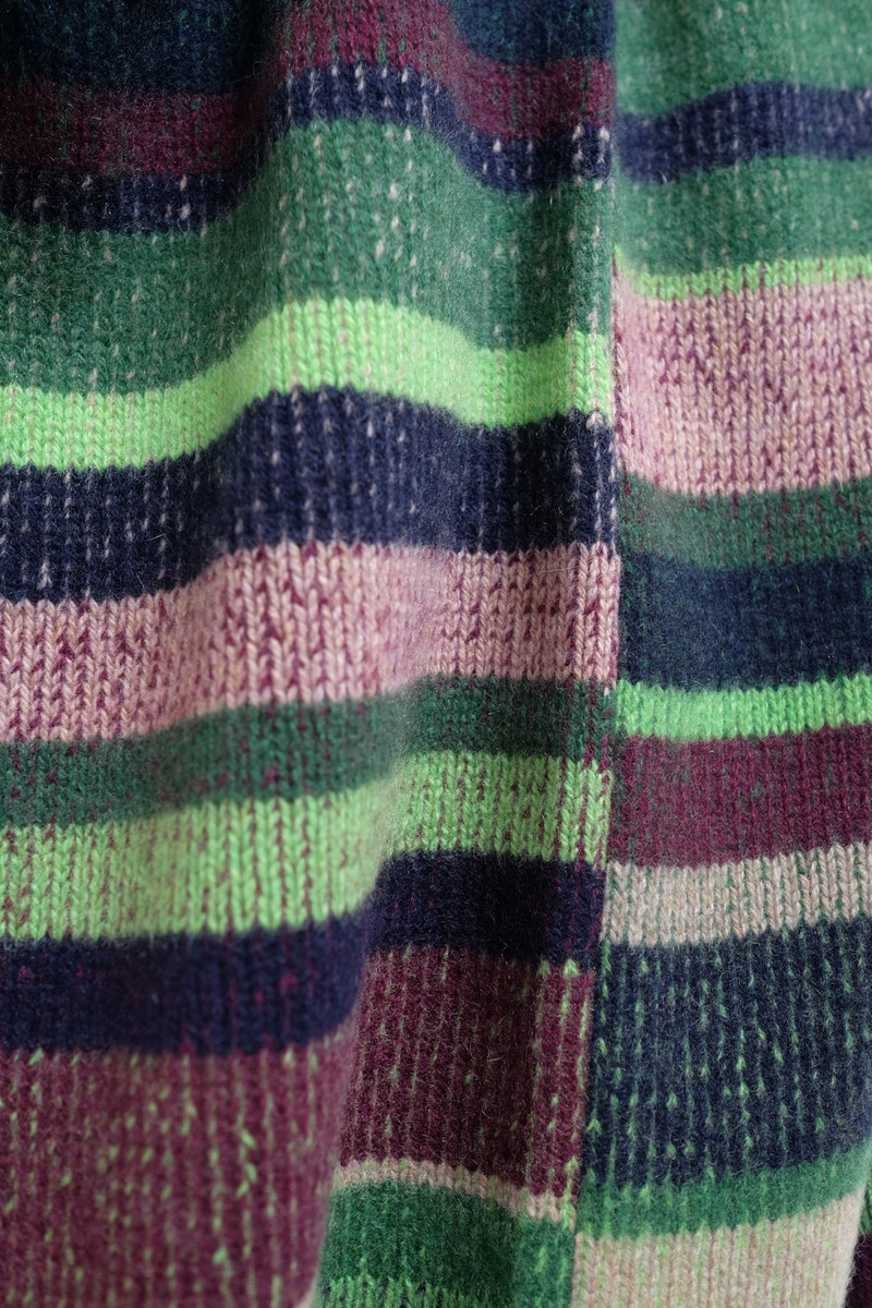 The Elder Statesman STRIPE SUPER SOFT CASHMERE BLANKET outlook