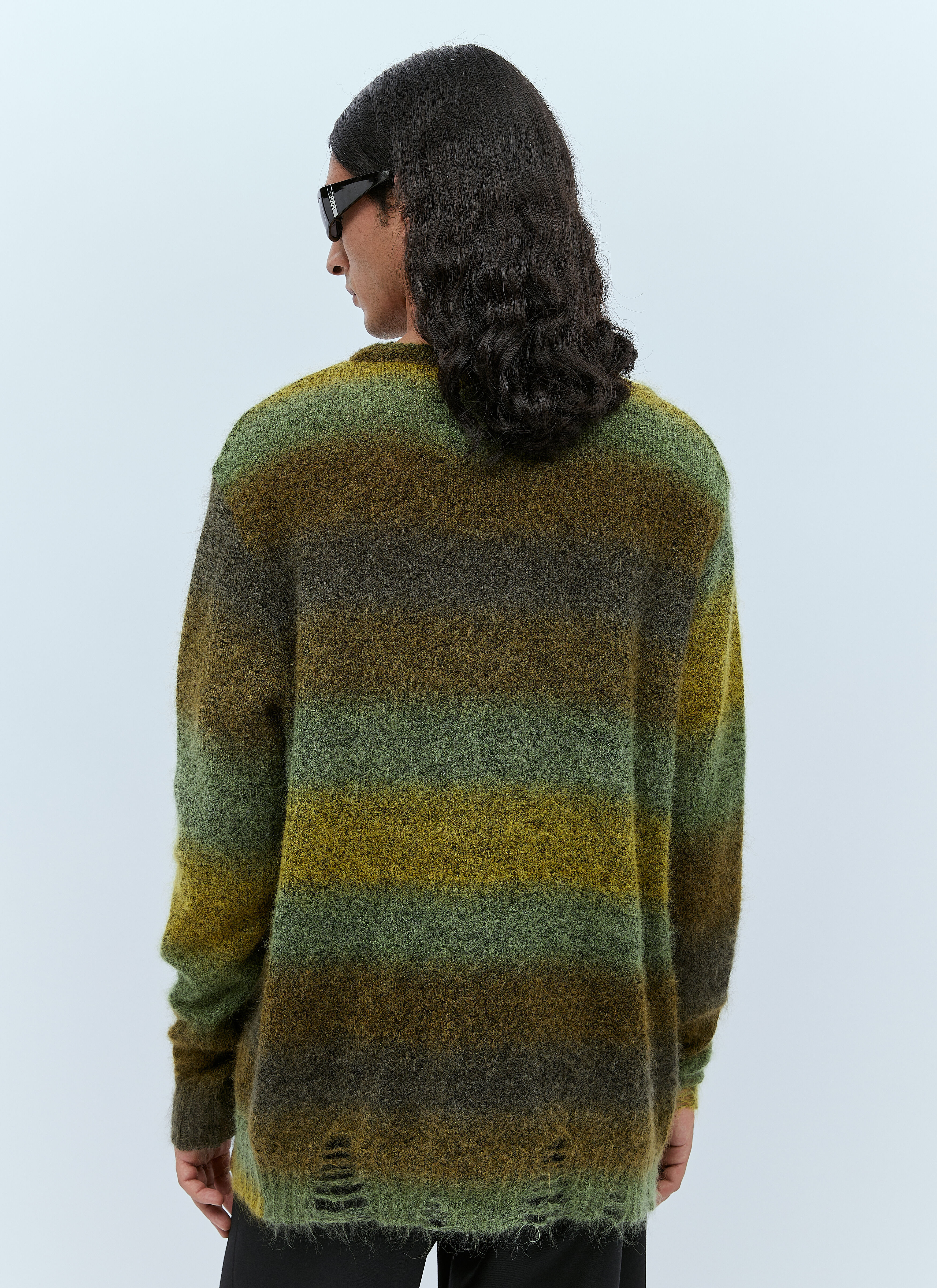 Distressed Oversized Mohair Sweater - 5