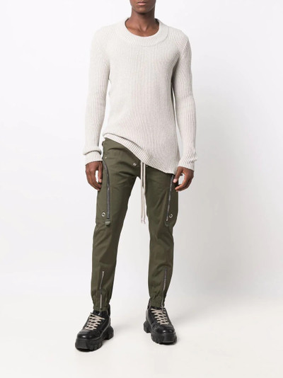 Rick Owens cashmere-blend ribbed knit jumper outlook