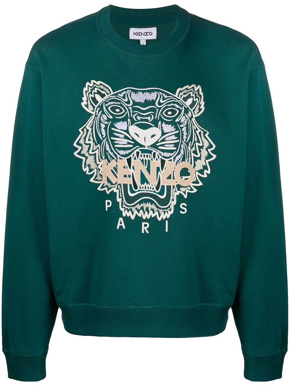 tiger-motif sweatshirt - 1