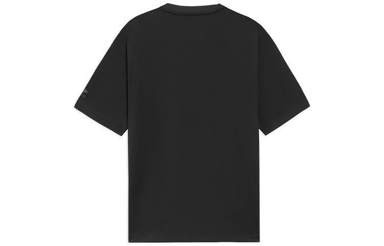 Li-Ning Sports Living Series Logo Printing Sports Round Neck Short Sleeve T-Shirt 'Black' AHSS873-1 - 2