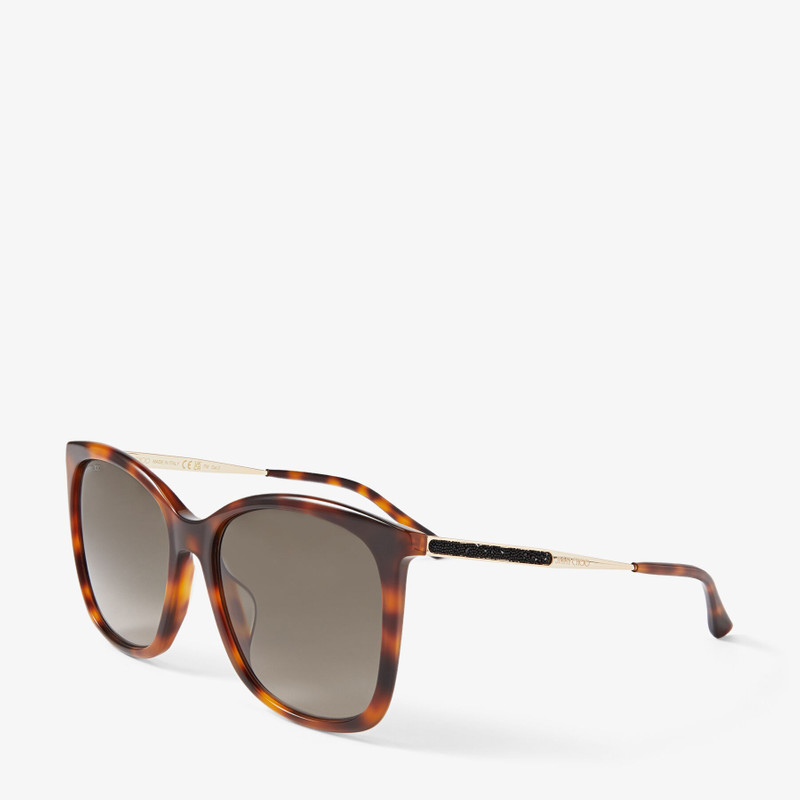 Nerea/G Havana Square Frame Sunglasses with Swarovski Crystals 3