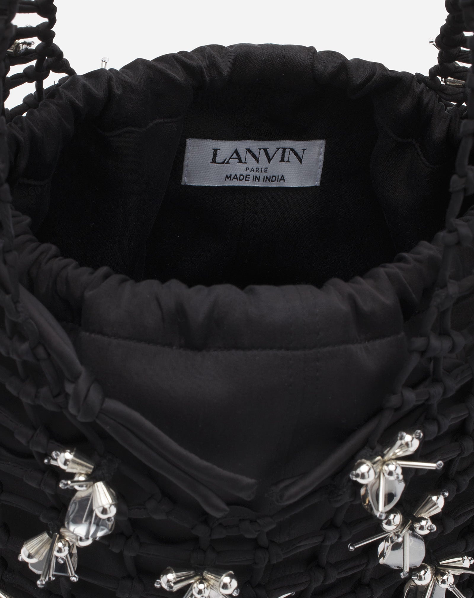 MACRAME BY LANVIN EMBROIDERED SATIN BAG - 3