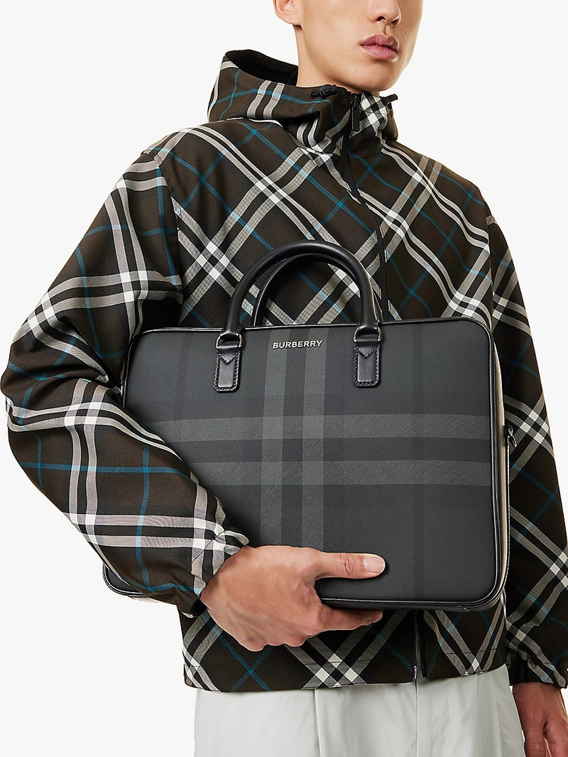 Burberry Ainsworth faux-leather briefcase outlook