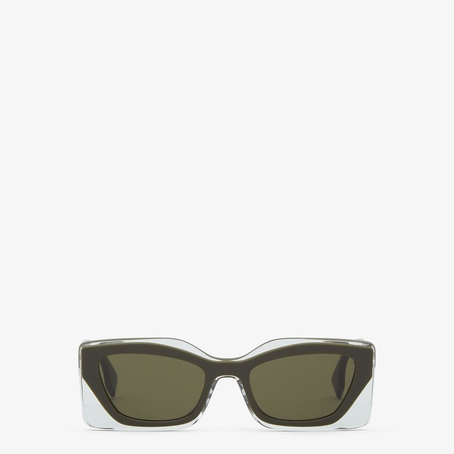 Green acetate sunglasses - 1