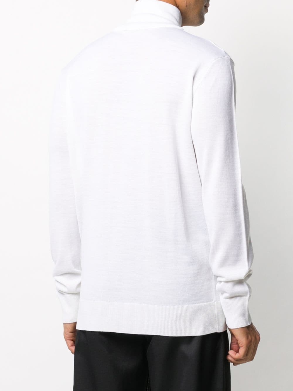 embroidered-logo roll neck jumper - 4