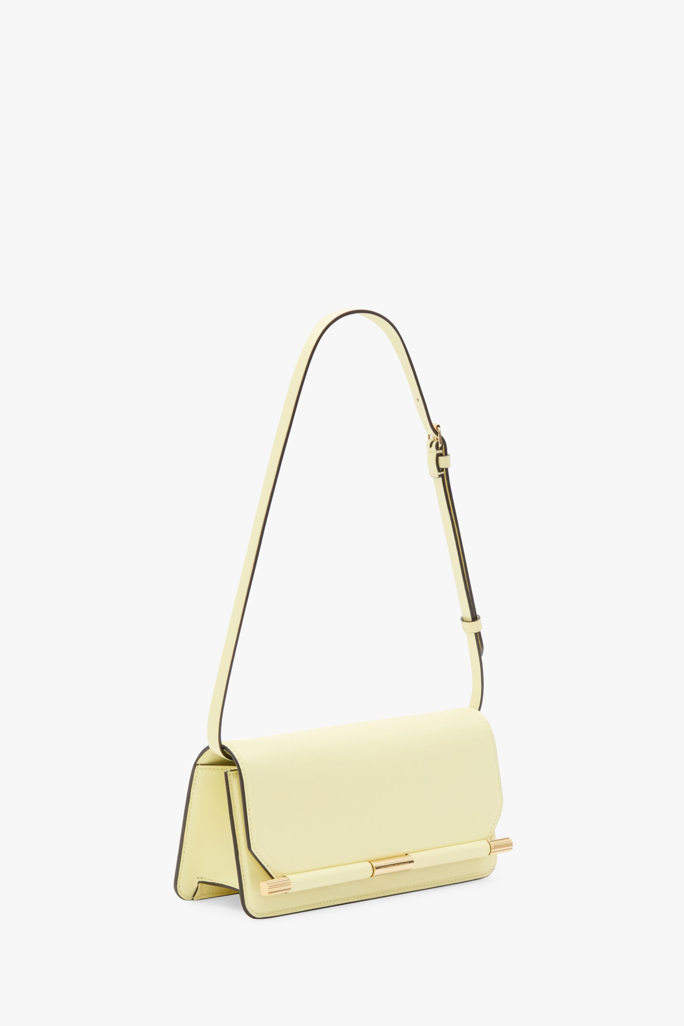 202 Clutch Bag In Daffodil Yellow Smooth Leather - 3