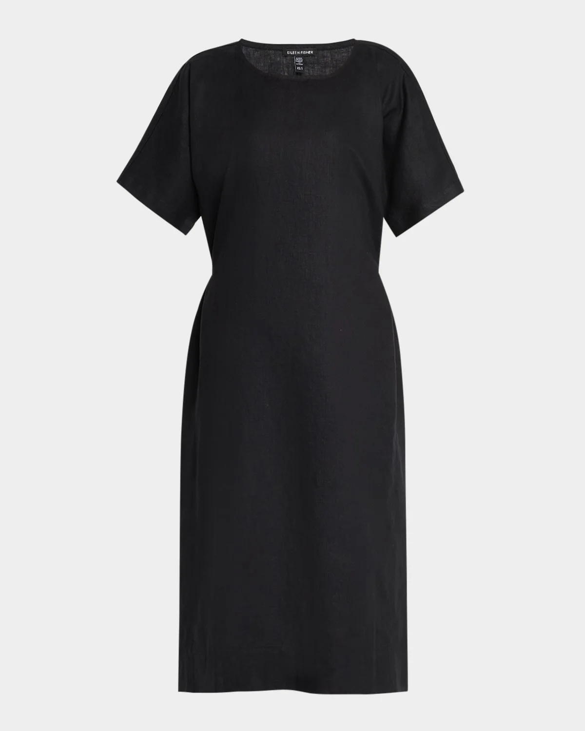 Tie-Back Organic Linen Midi Dress - 1