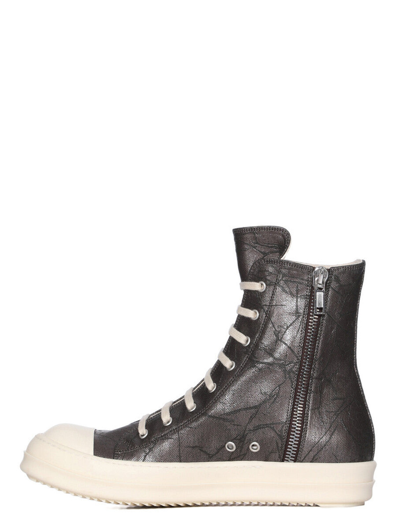 Rick Owens DRKSHDW metallic-effect lace-up sneakers outlook