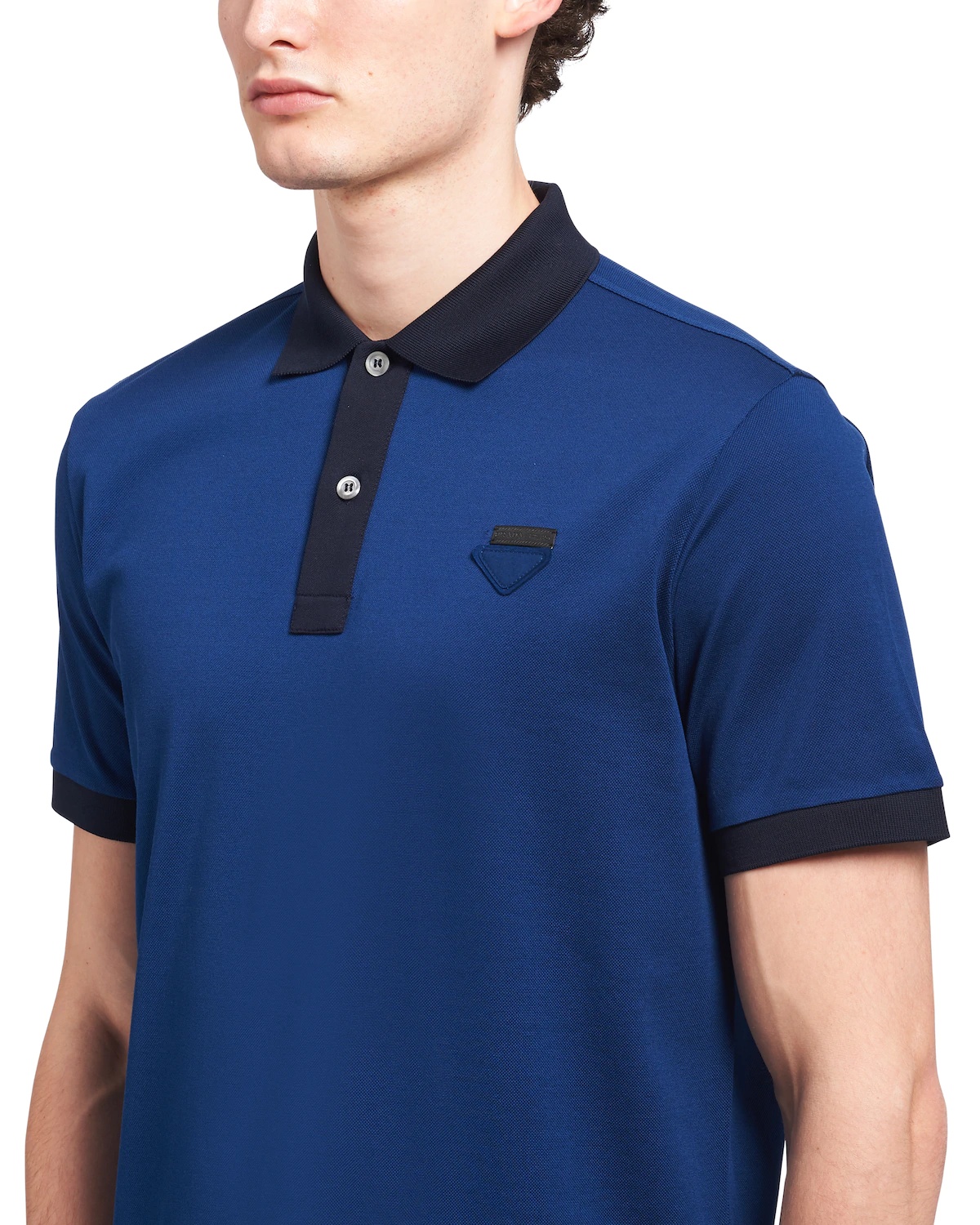 Two-tone piqué polo shirt - 5