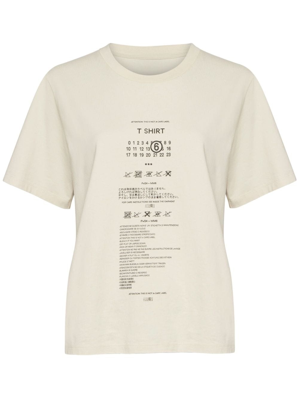 Care Label-print cotton T-shirt - 1