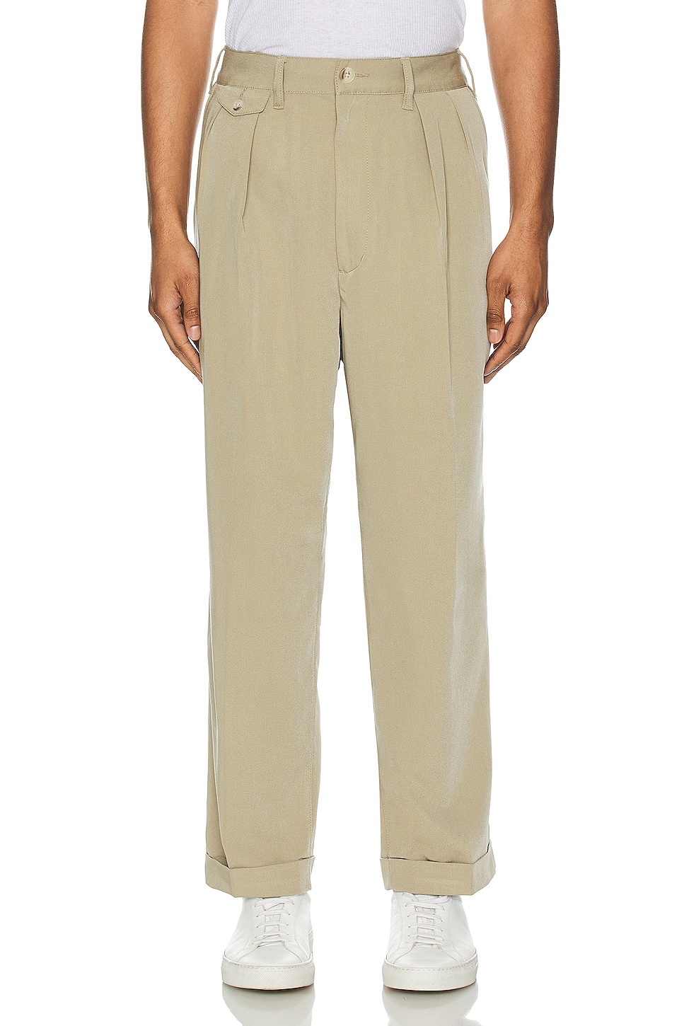 2 Pleats Trousers Pe Twill - 3