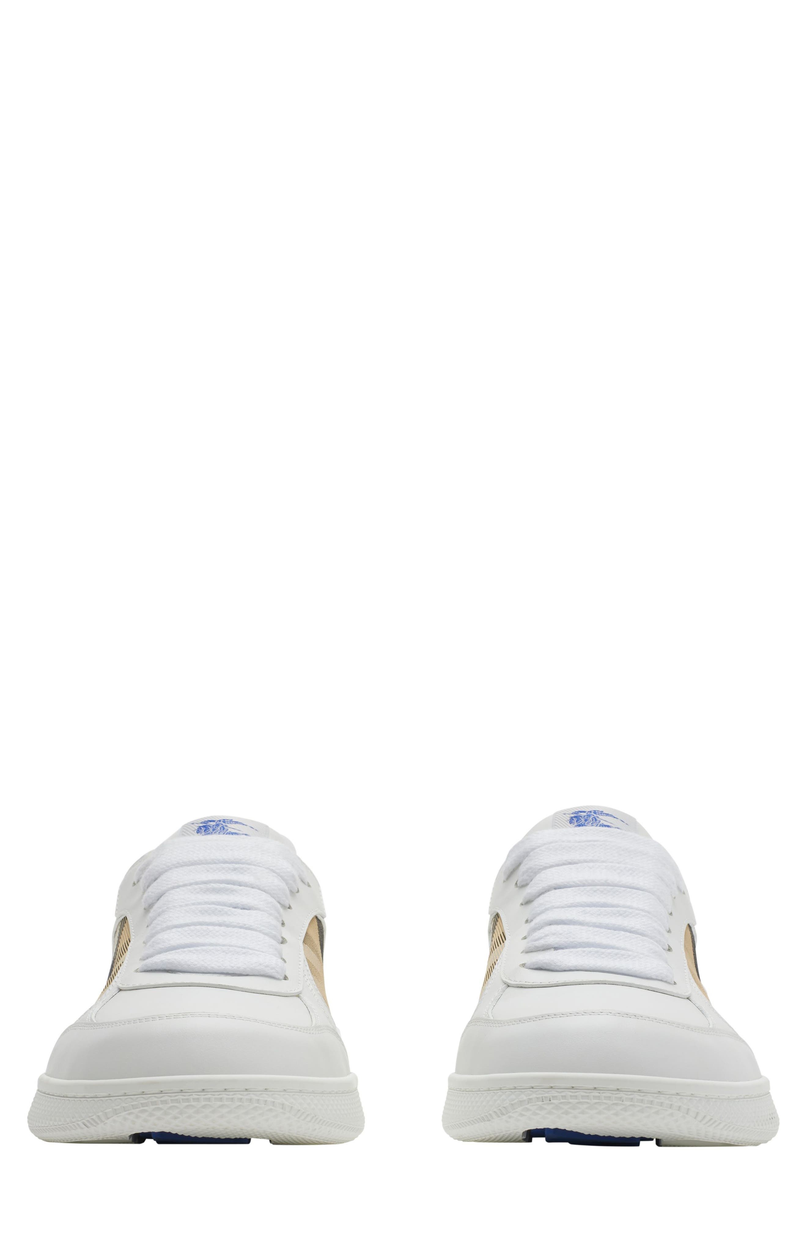 burberry Terrace Check Court Sneaker in White/Sand Ip Chk at Nordstrom - 3