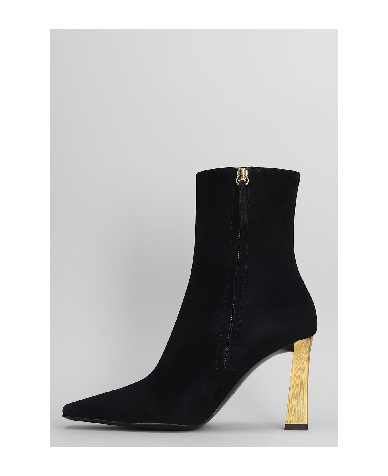 Brenda 90 Tr High Heels Ankle Boots In Black Leather - 3