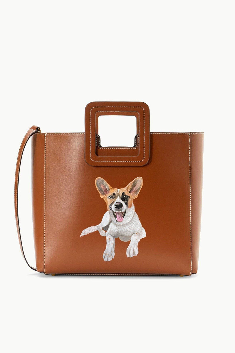 STAUD | CUSTOM SHIRLEY LEATHER BAG | SADDLE 1