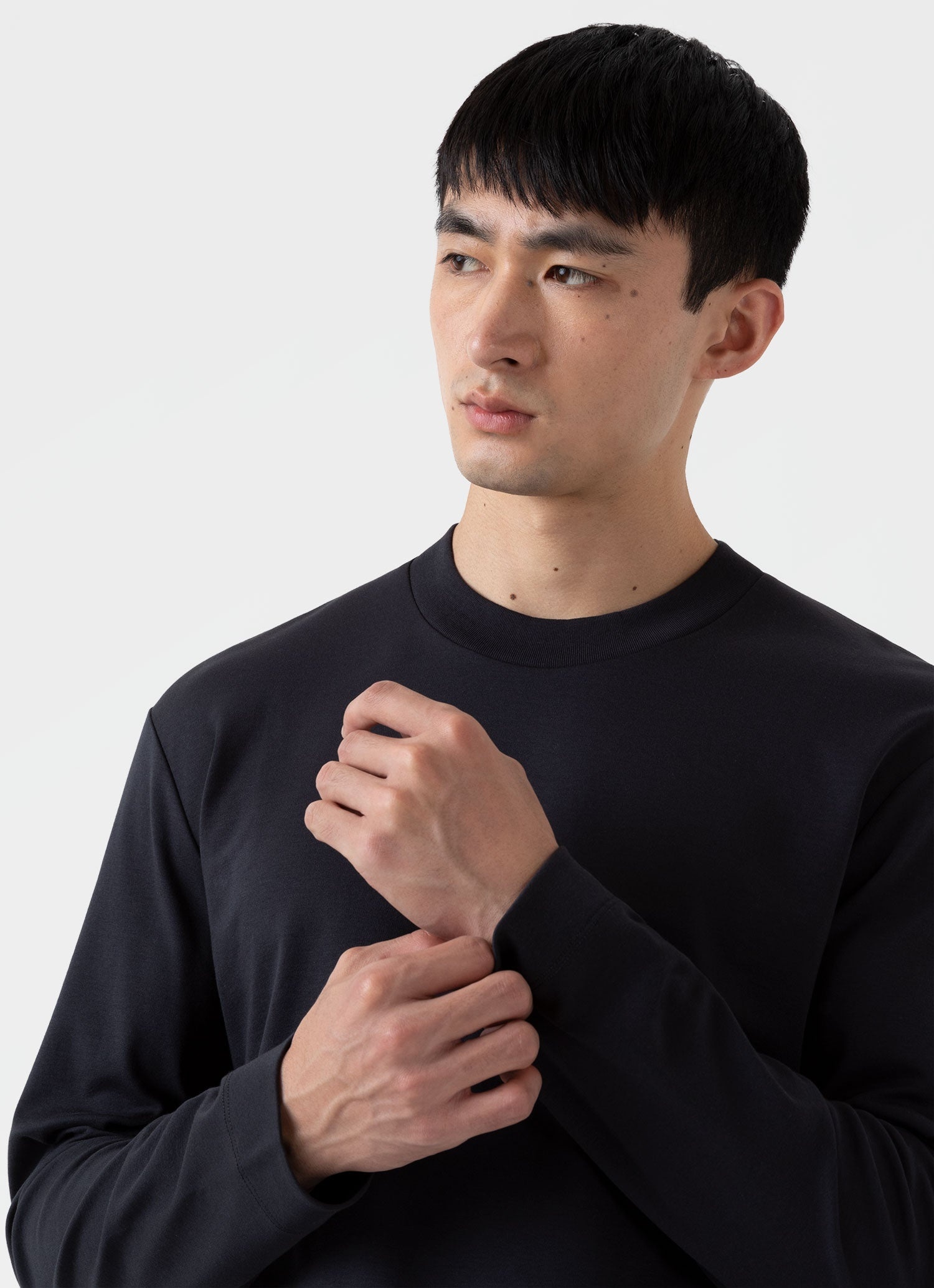Carbon Brushed Long Sleeve T‑shirt - 5