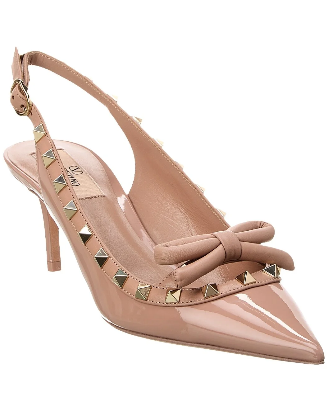 Valentino Rockstud 60 Patent Slingback Pump - 1