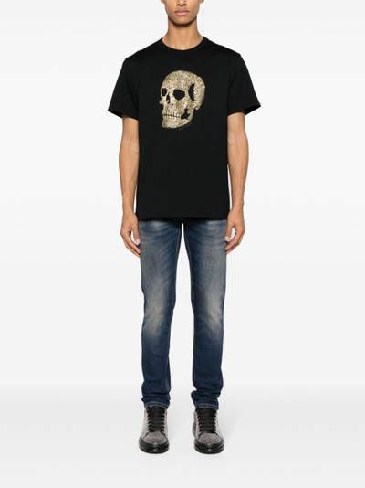 Alexander McQueen logo-embroidered skinny jeans outlook