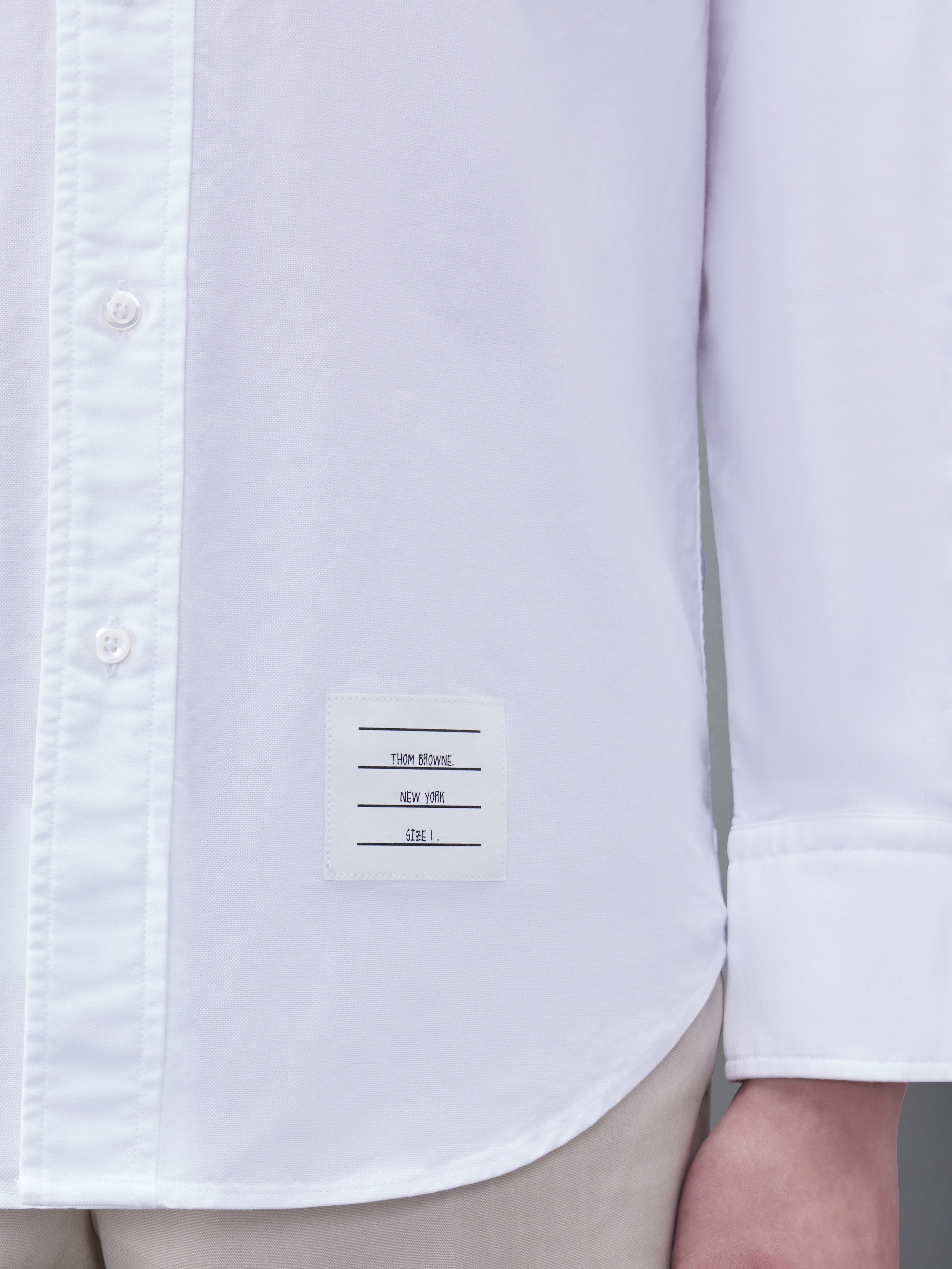 grosgrain-armband cotton shirt - 6