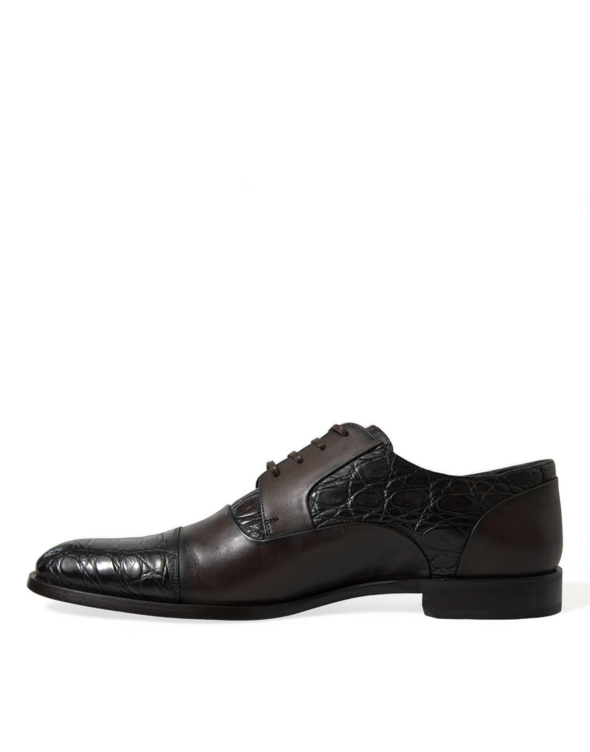 Dolce & Gabbana Brown Exotic Leather Formal Men Dress Shoes - 5