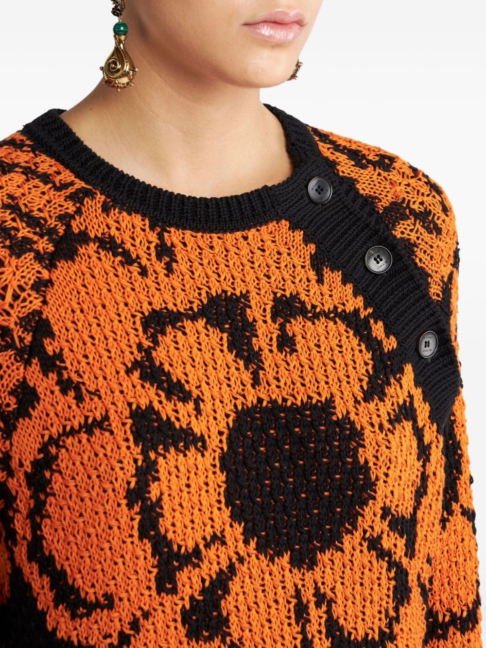 floral-jacquard jumper - 5