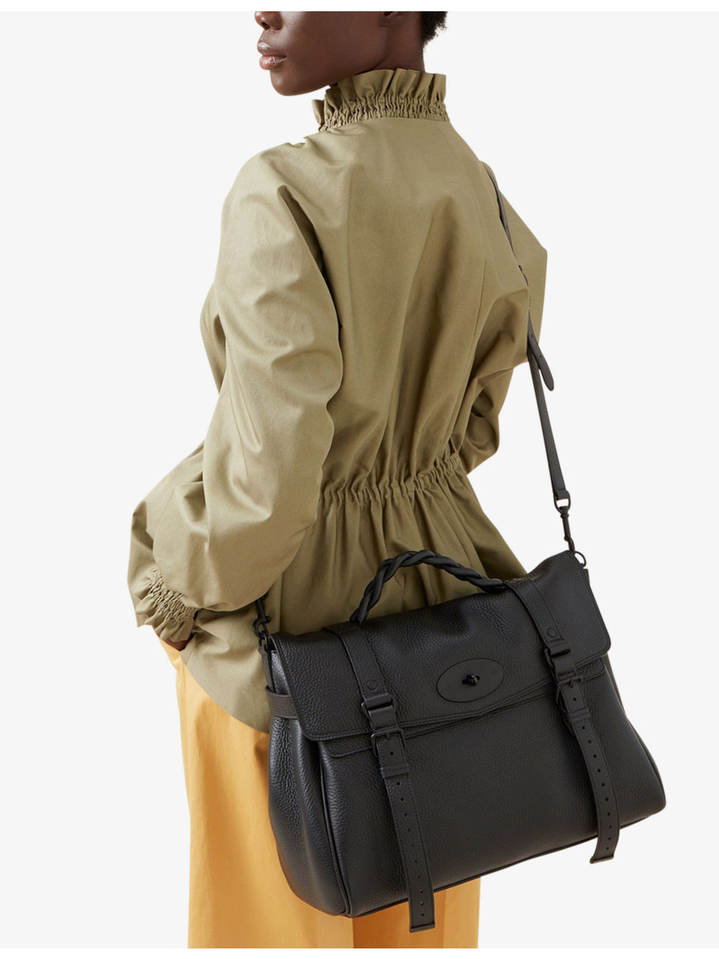 Alexa oversized leather satchel bag - 3