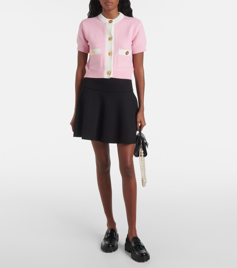 PATOU cropped waffle-knit cardigan outlook