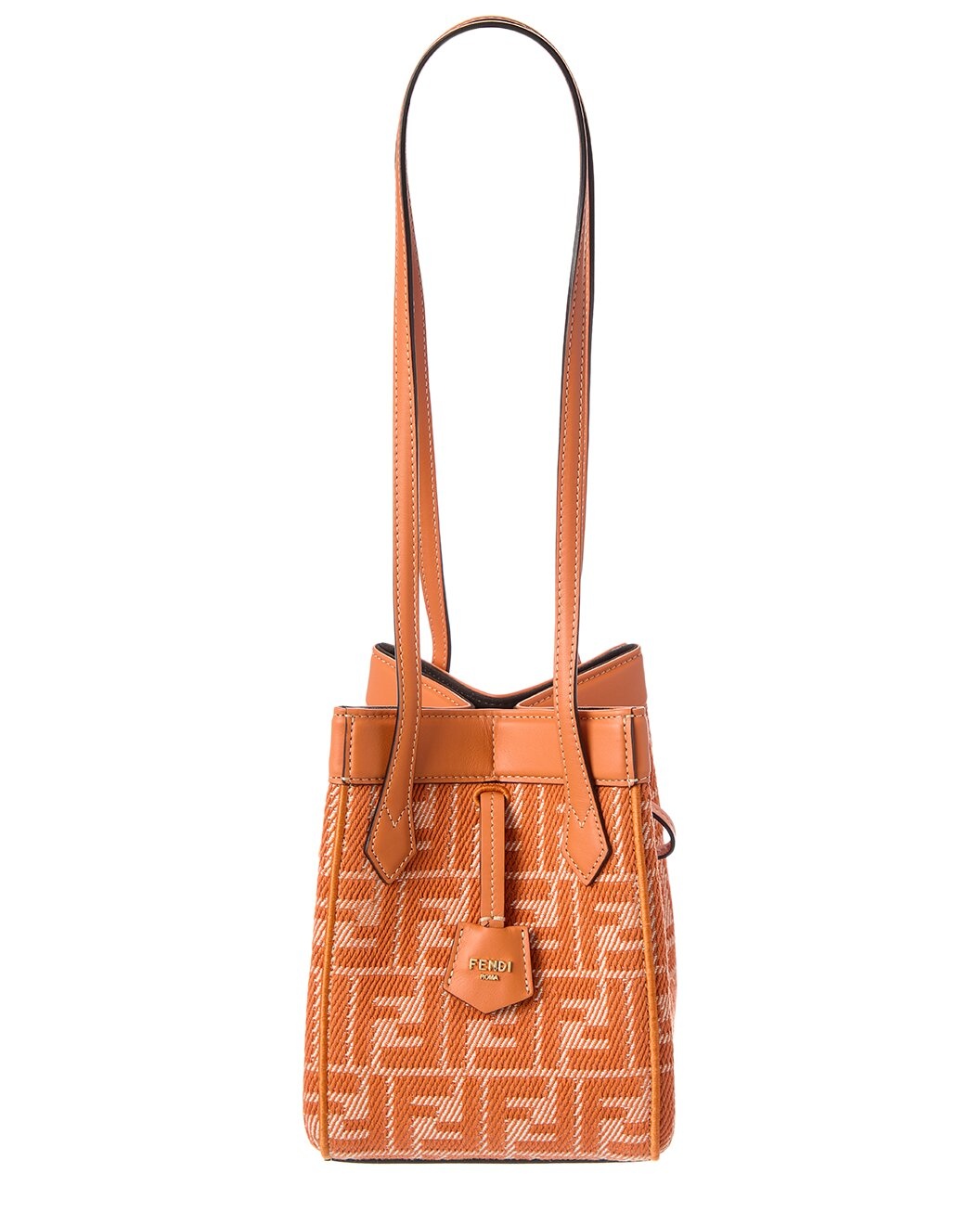 FENDI Origami Mini FF Jacquard & Leather Shoulder Bag - 1