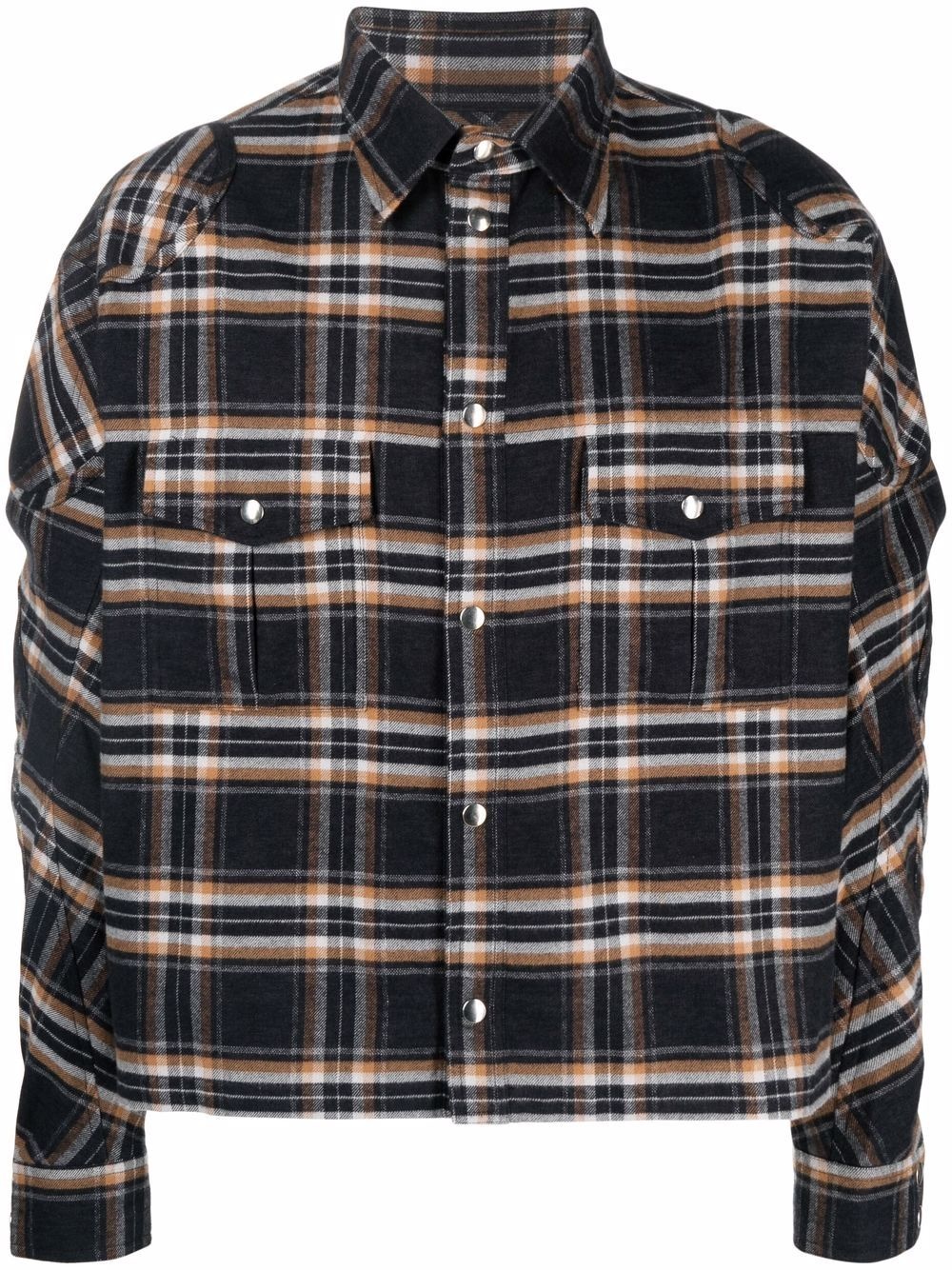 check pattern flannel shirt - 1