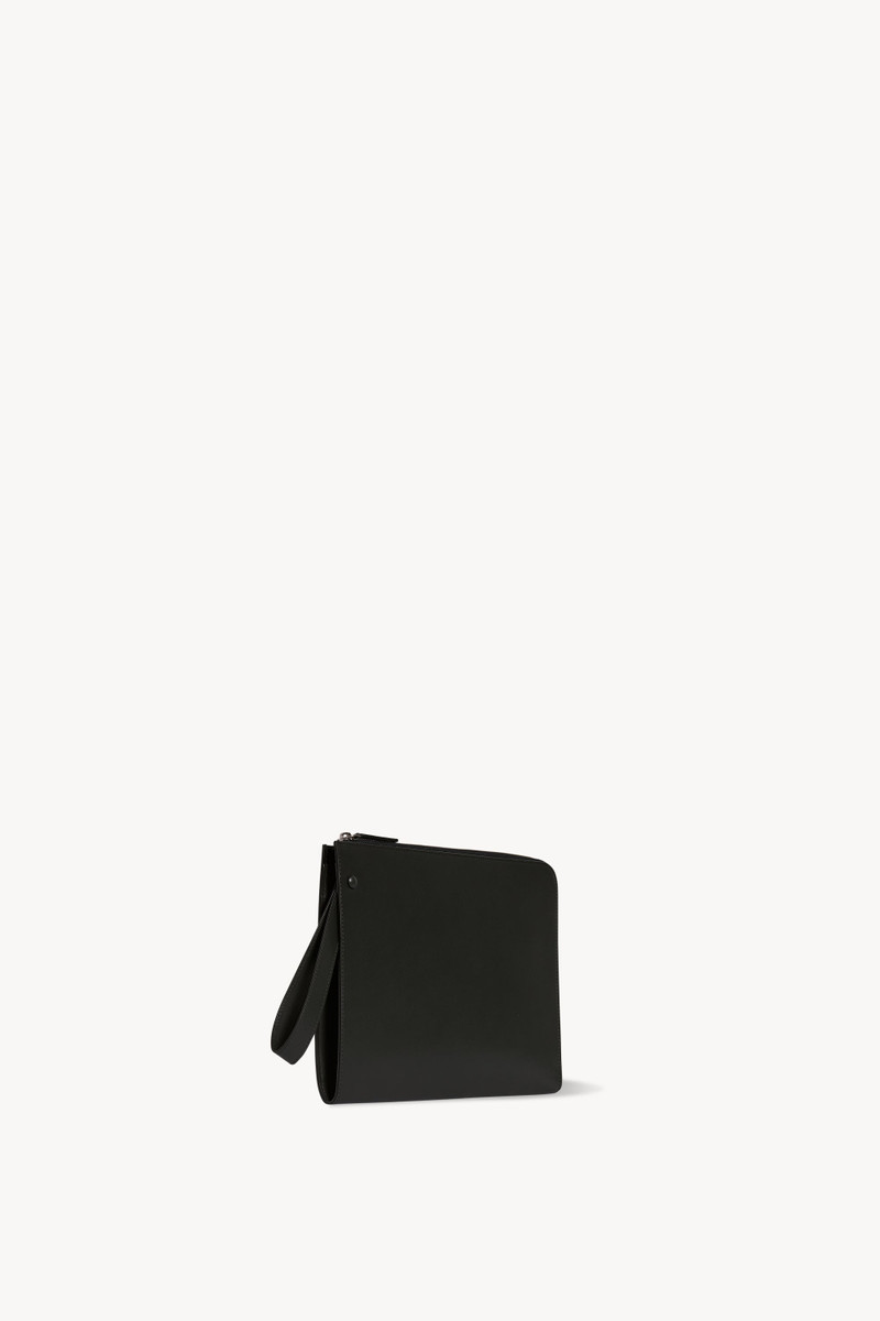 The Row Medium Portfolio Wristlet in Leather outlook