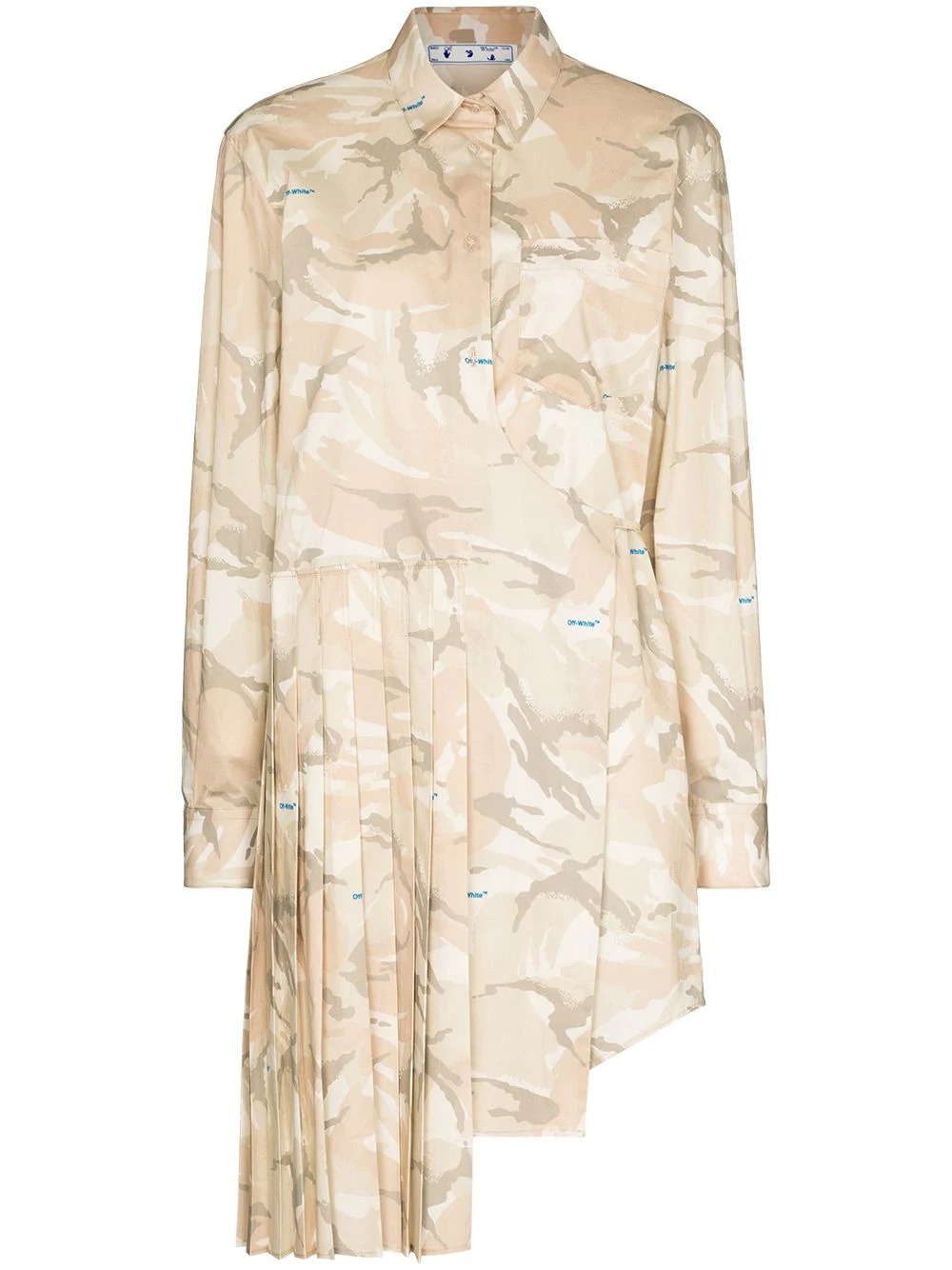 x Browns 50 camouflage pleated mini dress - 1