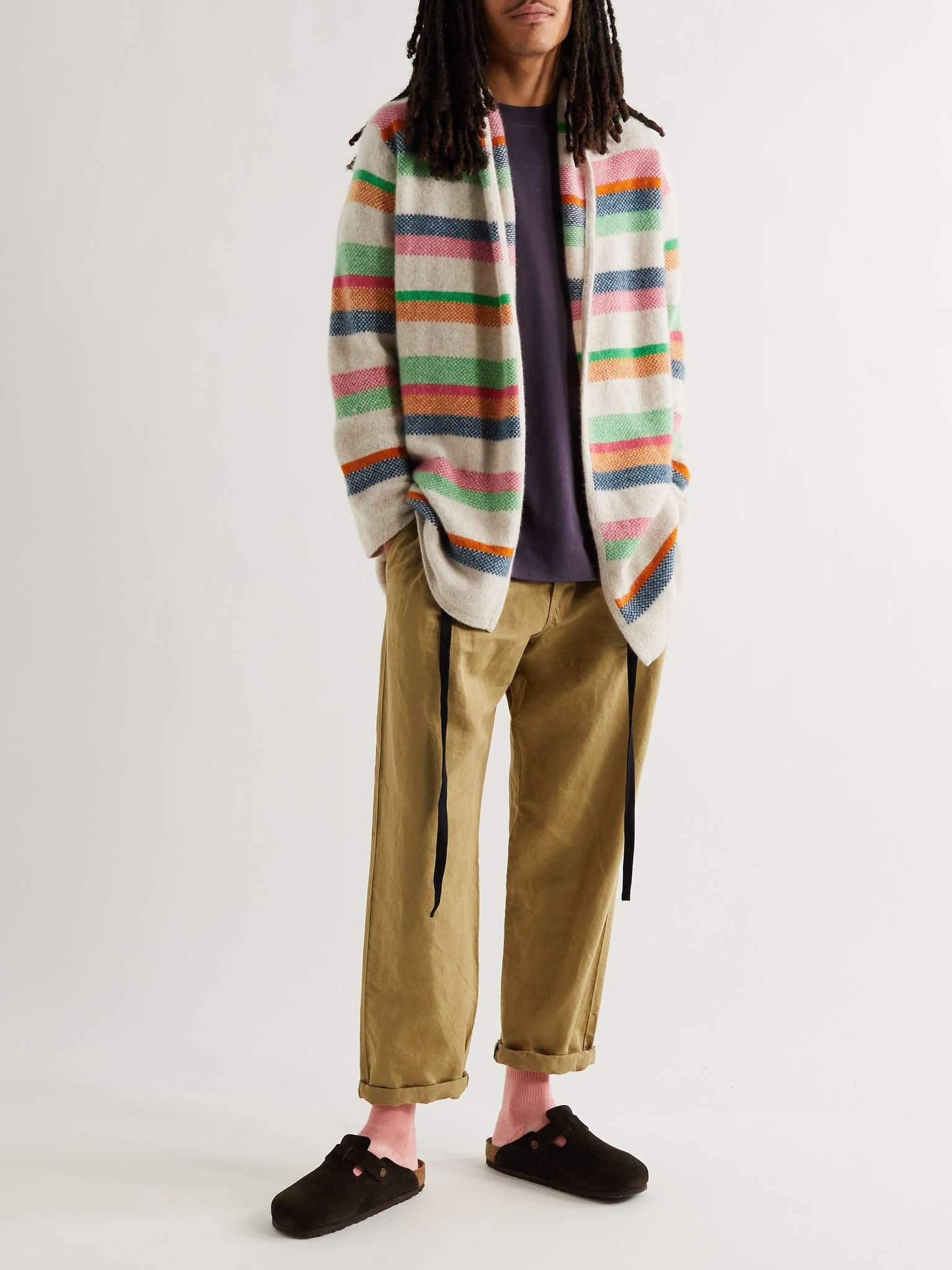 Striped Cashmere Cardigan - 2