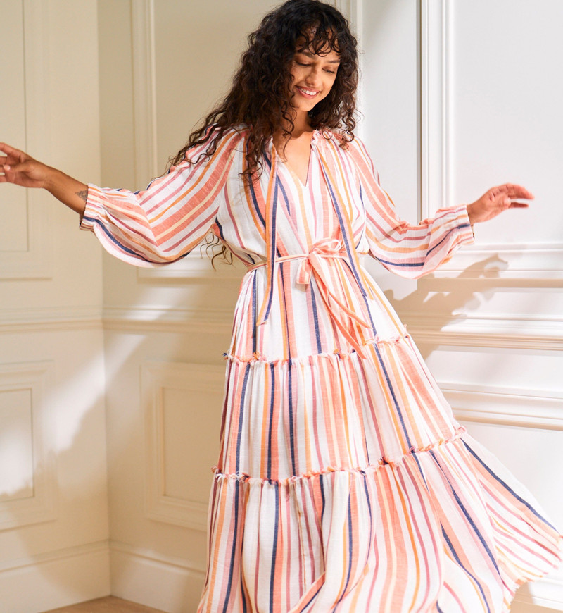 Cleobella WISTERIA MIDI DRESS | IVORY MULTI outlook
