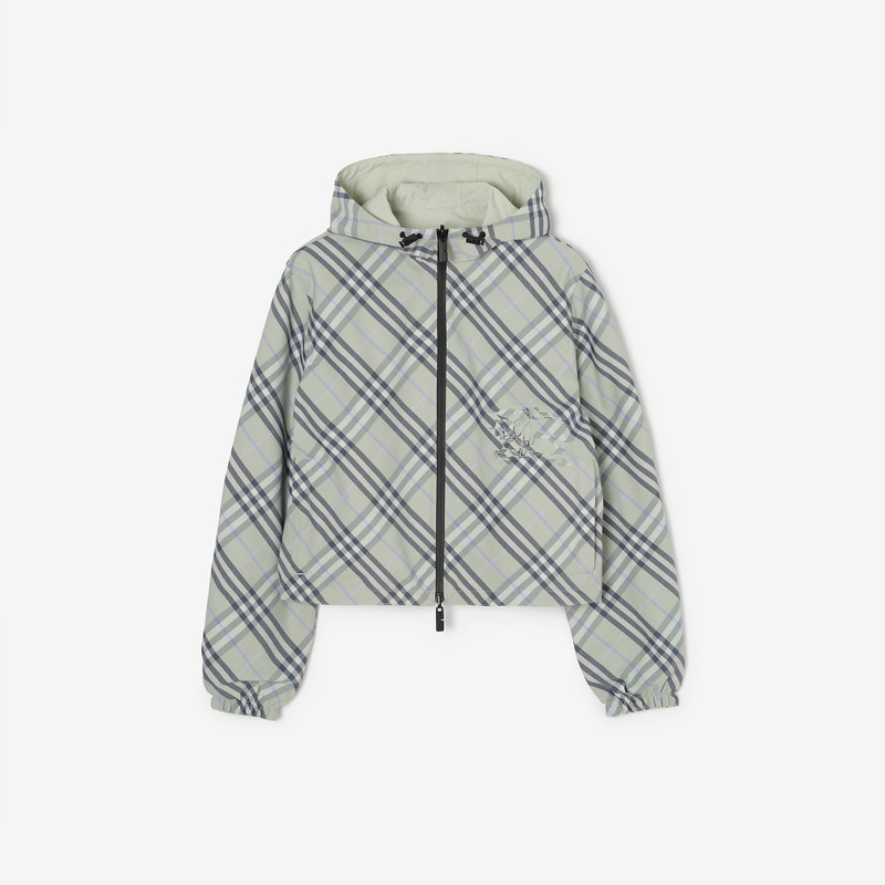 Cropped Reversible Check Jacket 1