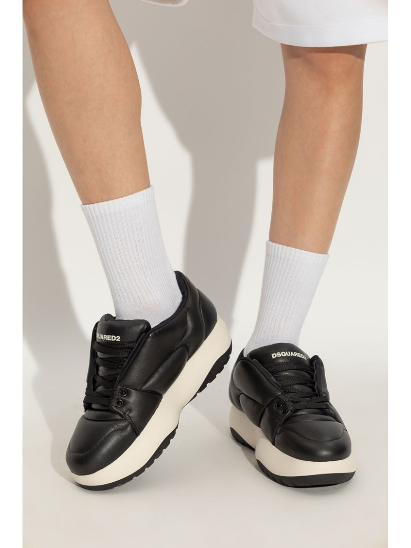 DSQUARED2 quilted leather sneakers outlook