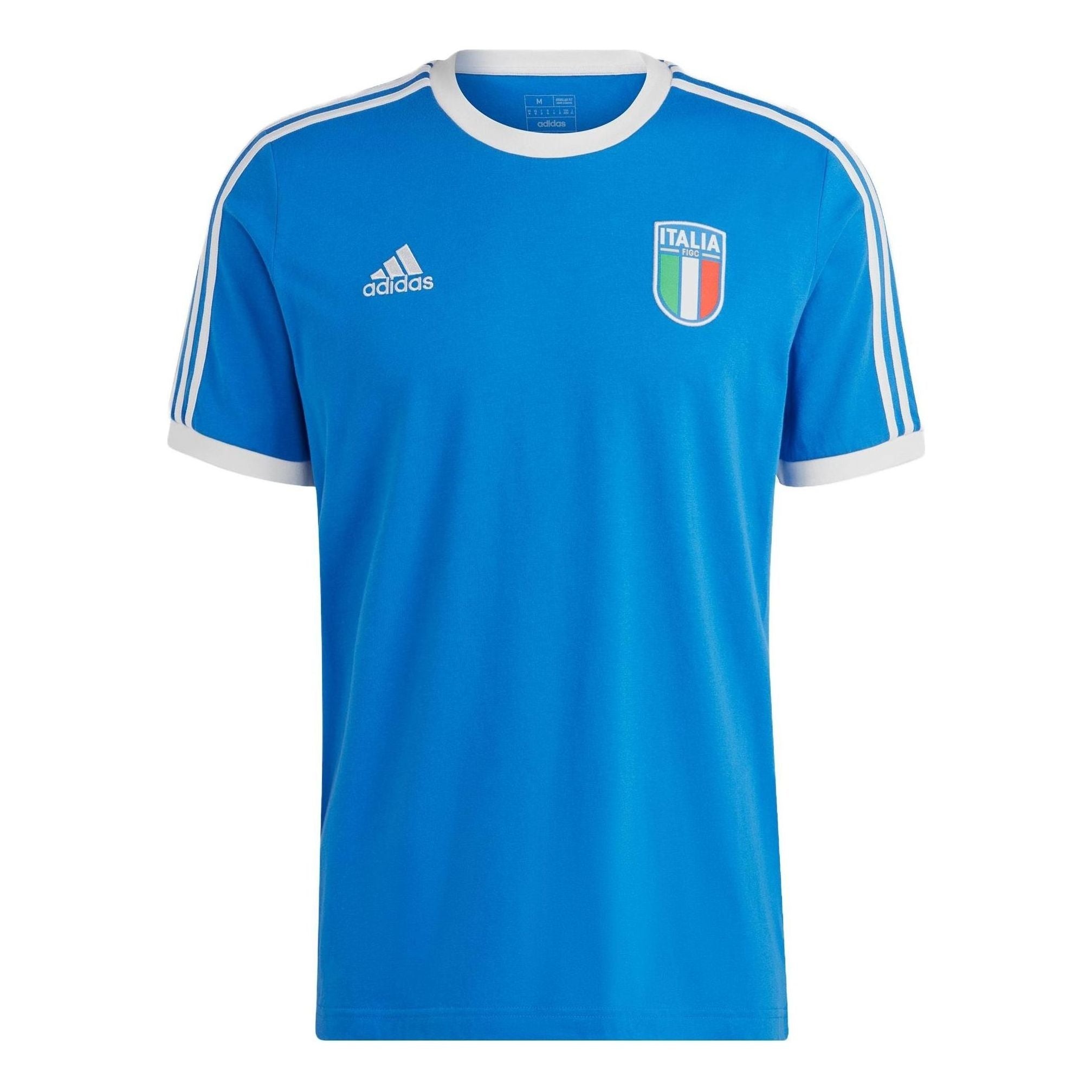 adidas Italy 3-Stripes Tee 'Blue' HT2185 - 1