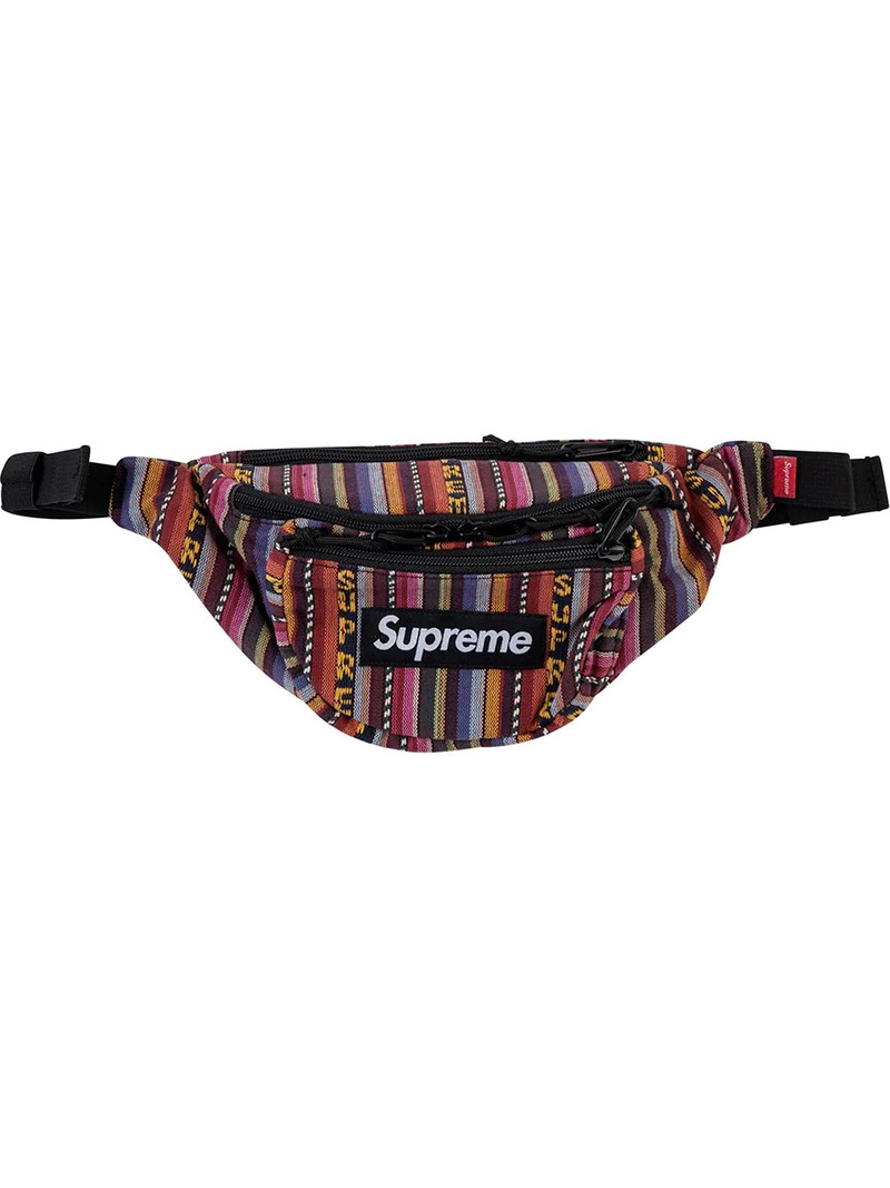 woven stripe belt bag - 1