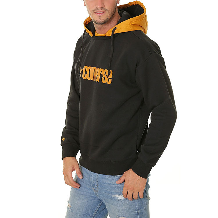 Converse Logo Letter Hooded Sports Sweater Men Black 10019968-A01 - 5