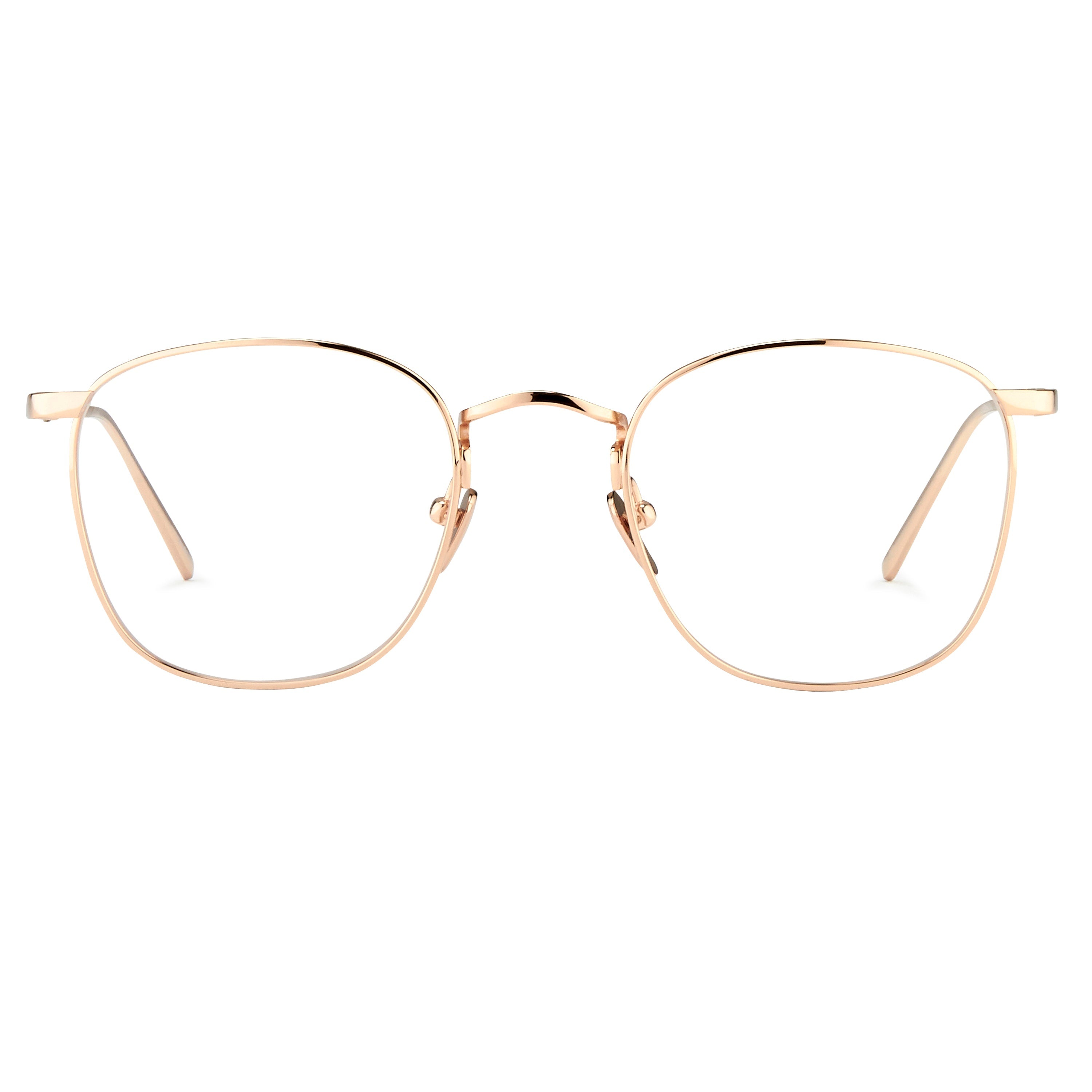 THE SIMON | SQUARE OPTICAL FRAME IN ROSE GOLD (C8) - 1