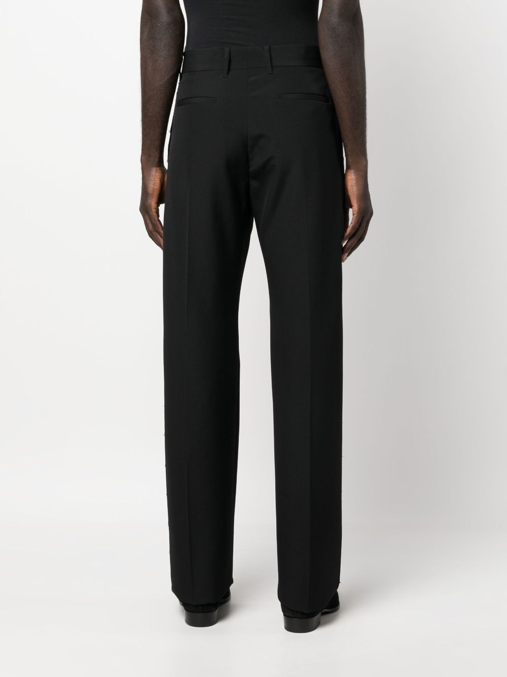 logo-tape tailored trousers - 4