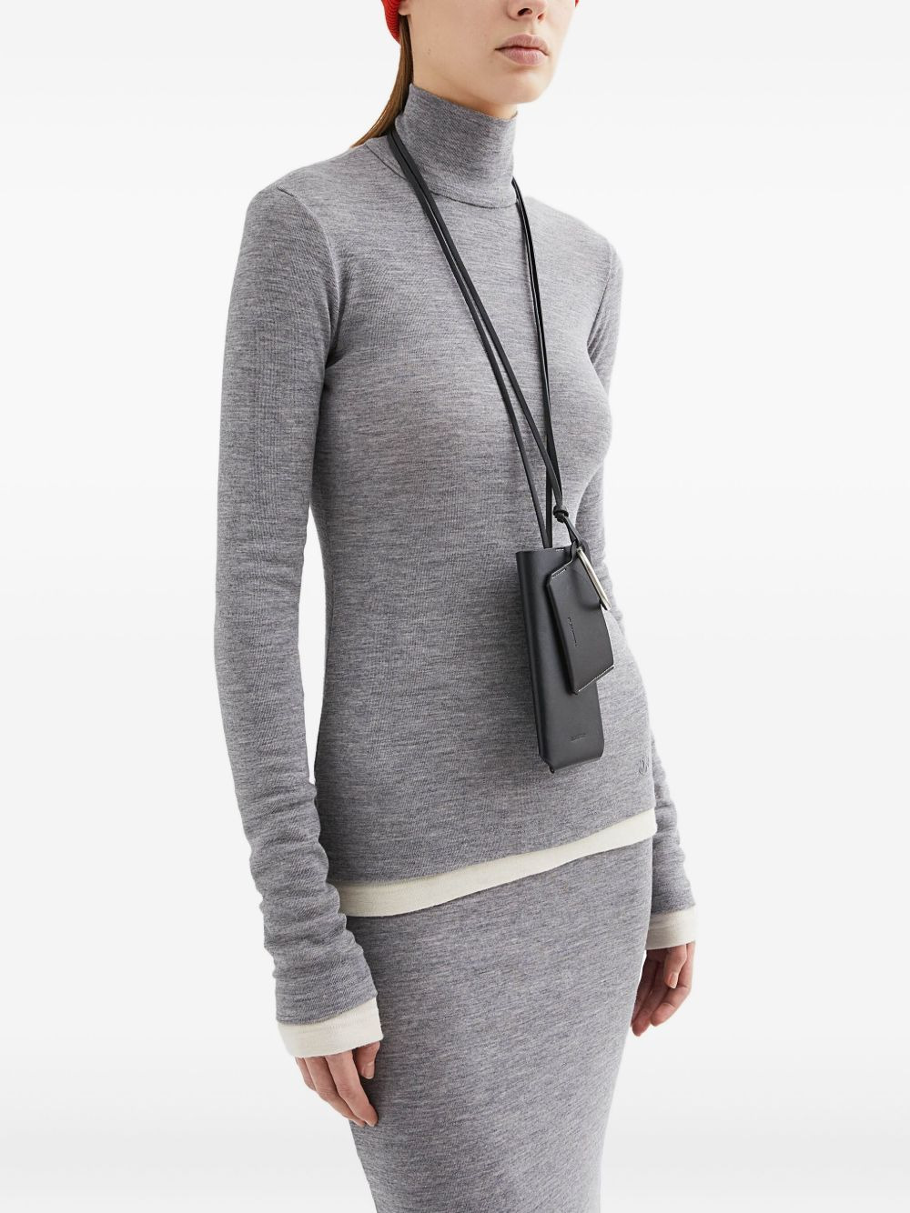 wool layered T-shirt - 3