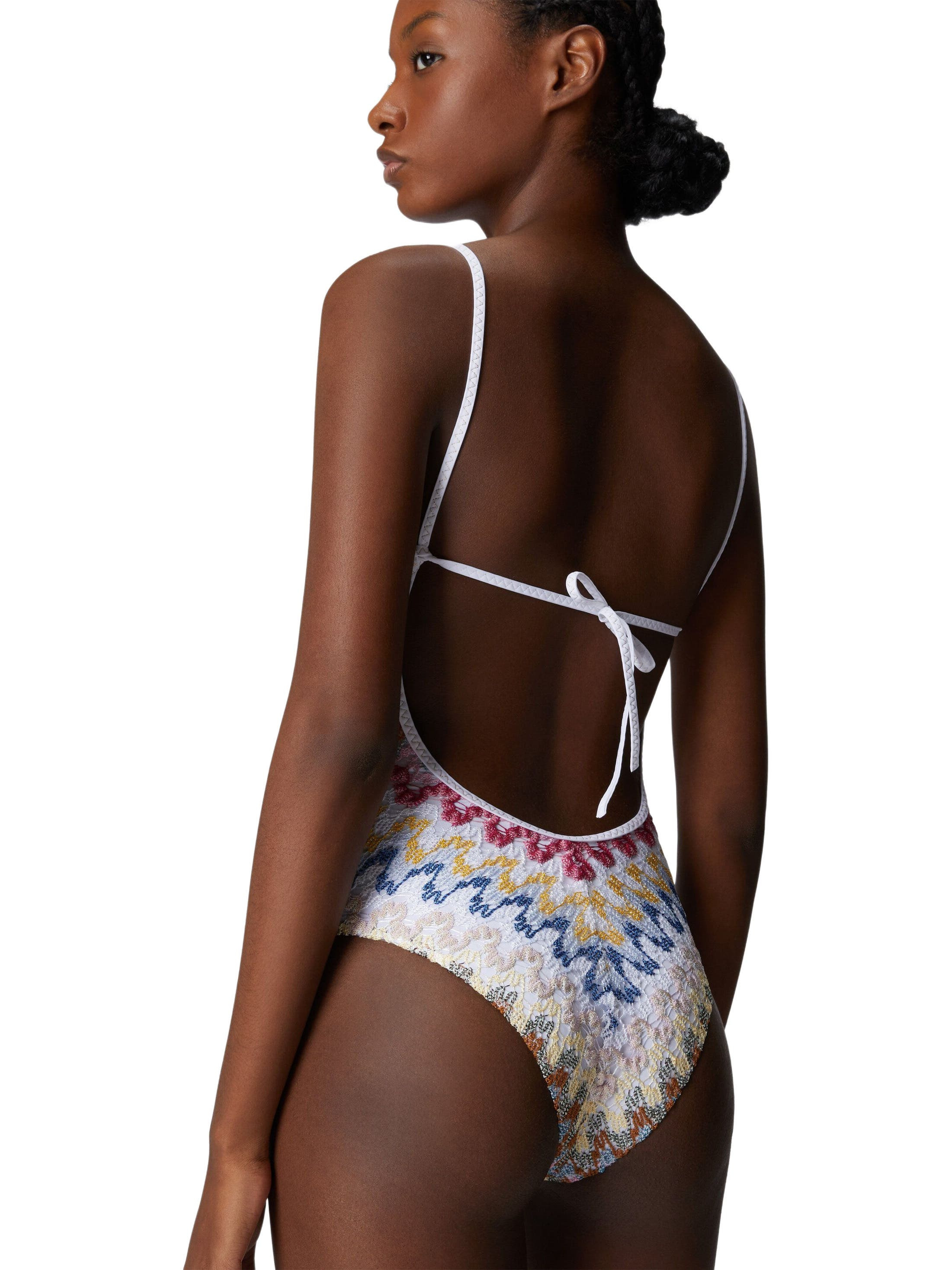 Missoni One-piece Swimsuit In Lamé Viscose Lace in White Multi at Nordstrom - 4