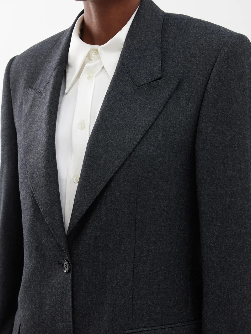 Ecole peak-lapel wool blazer - 4