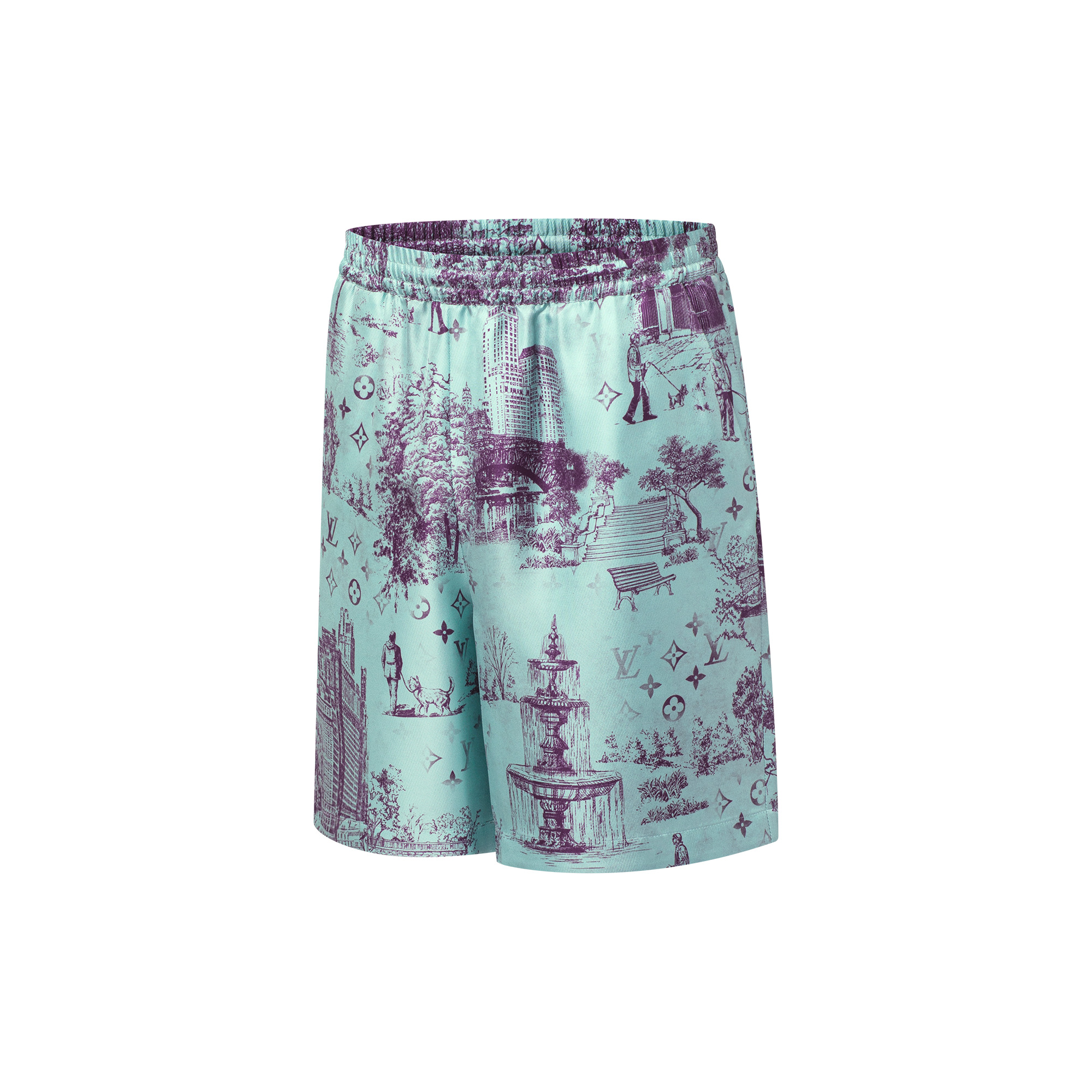 Printed Silk Shorts - 2