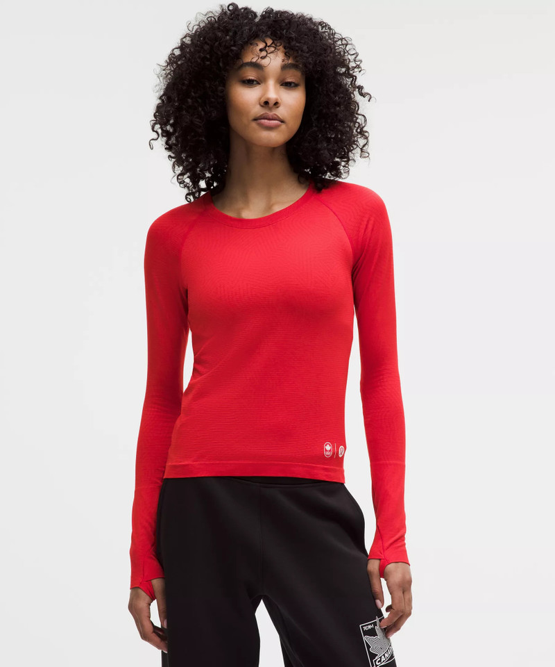 Team Canada Swiftly Tech Long-Sleeve Shirt 2.0 Waist Length *COC Logo 1