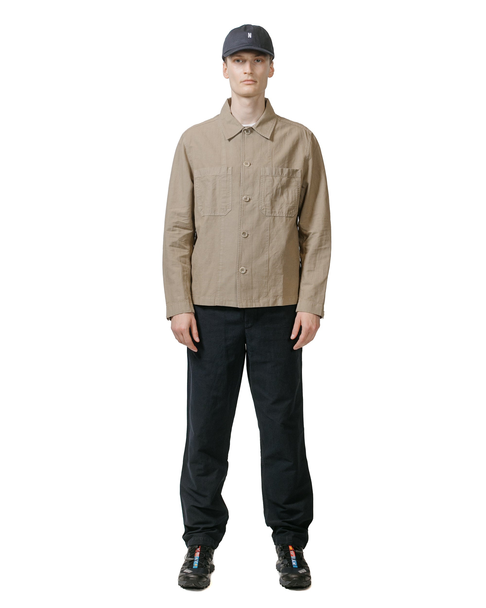 Tyge Cotton Linen Overshirt Clay - 4