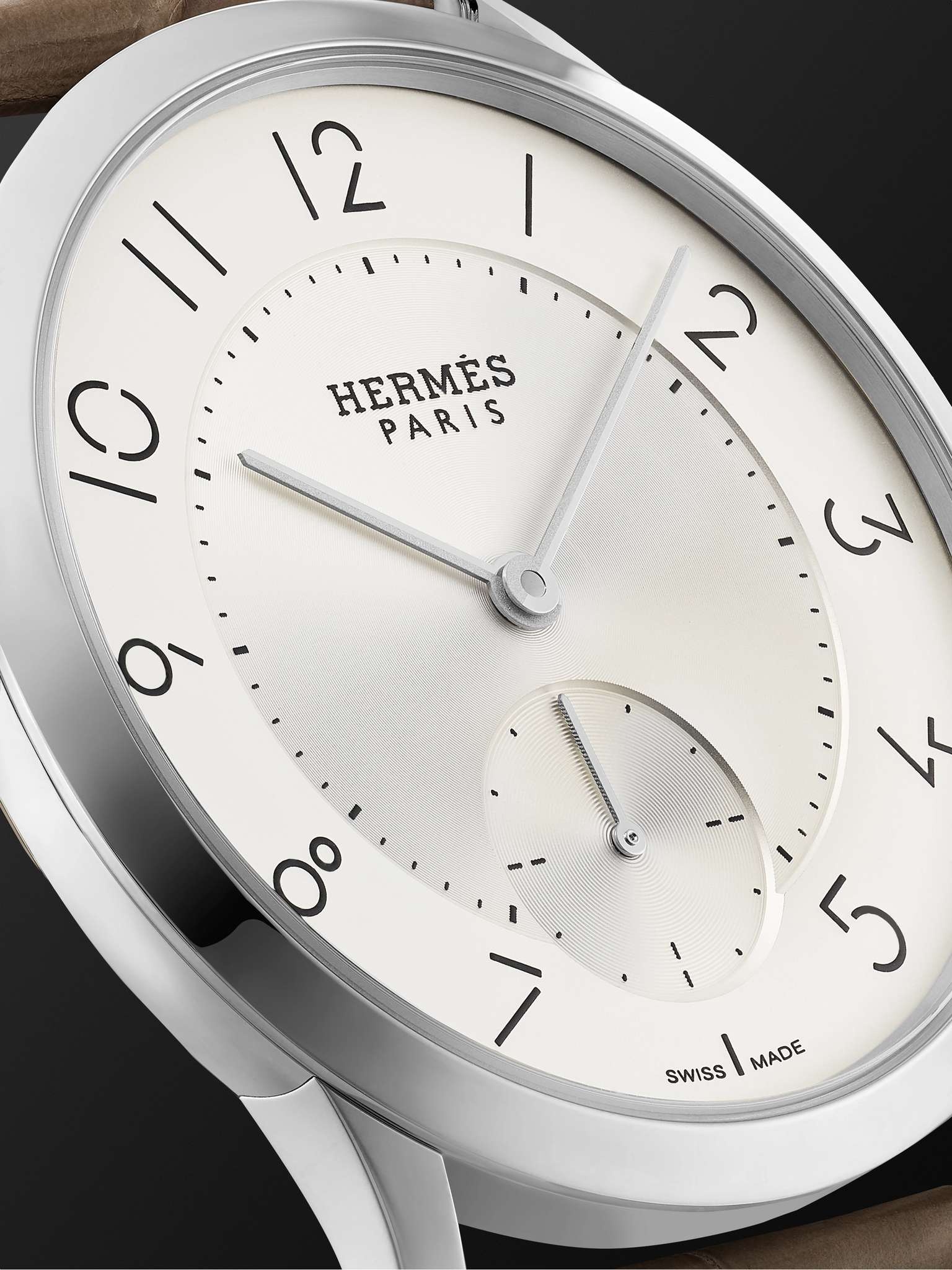 Slim d'Hermès Acier Automatic 39.5mm Stainless Steel and Alligator Watch, Ref. No. W045266WW00 - 6