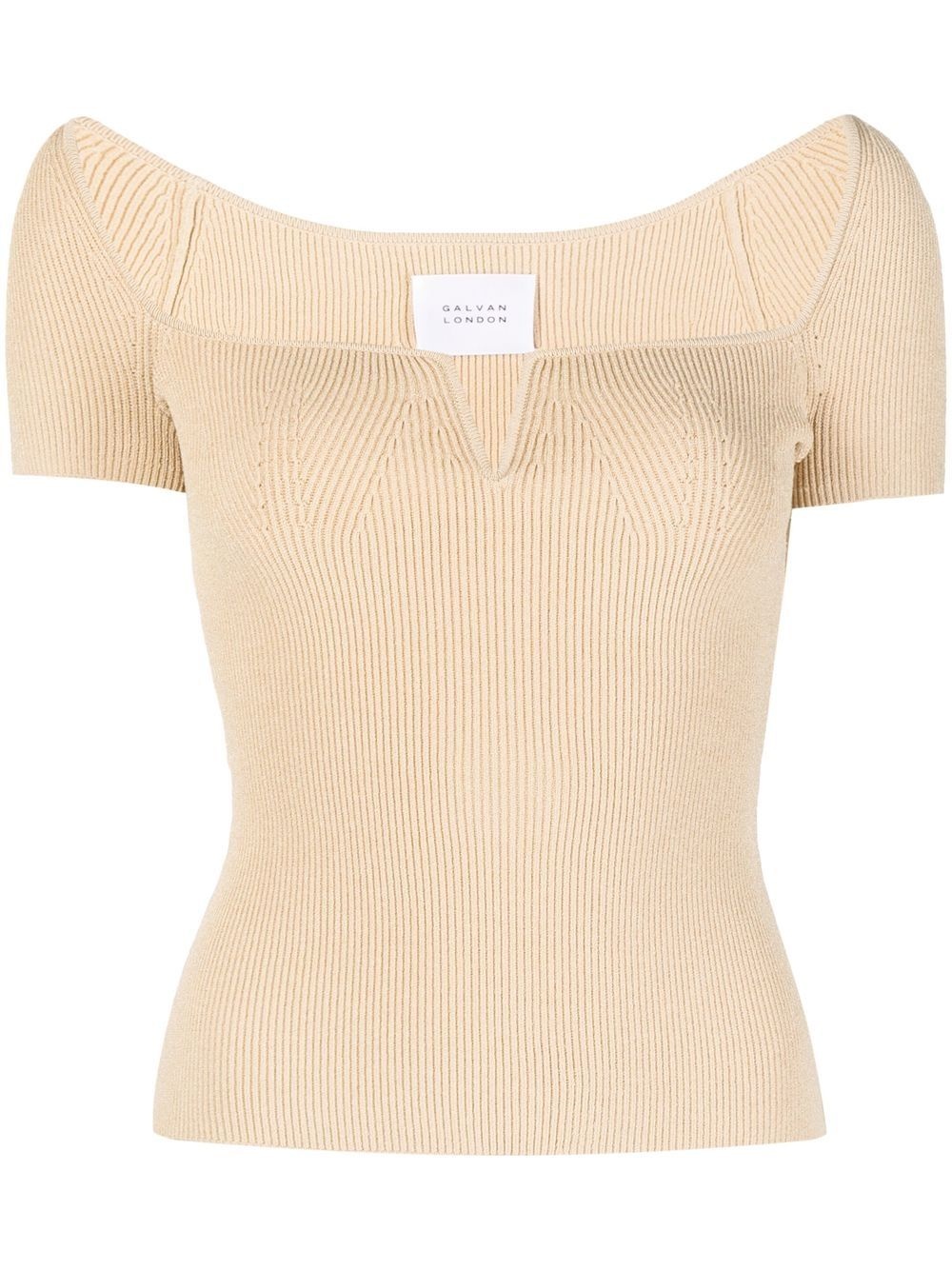 Freya short-sleeve knitted top - 1