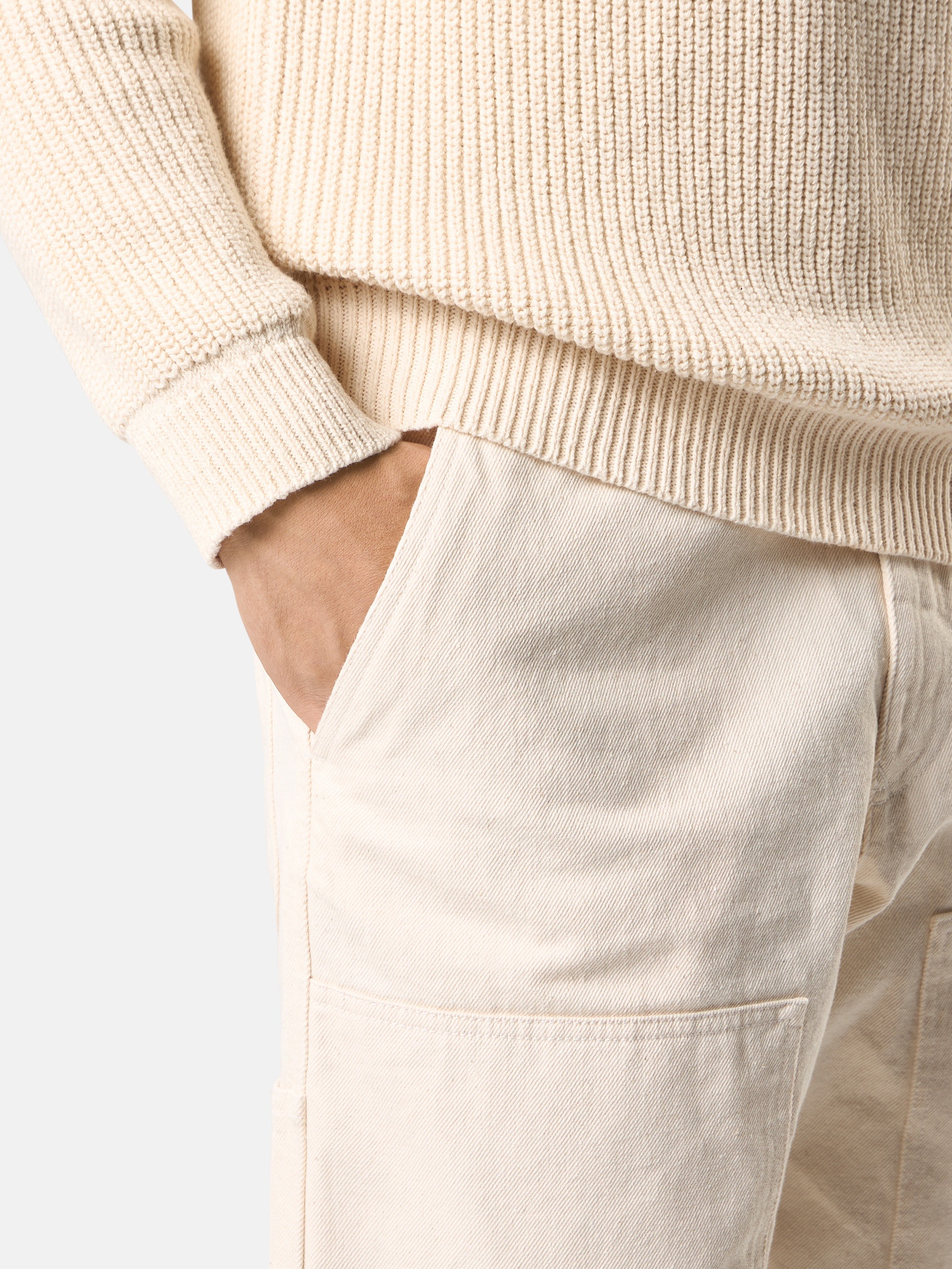 3100001 NATURAL COTTON GABARDINE_STONE ISLAND RAW BEAUTY - 4