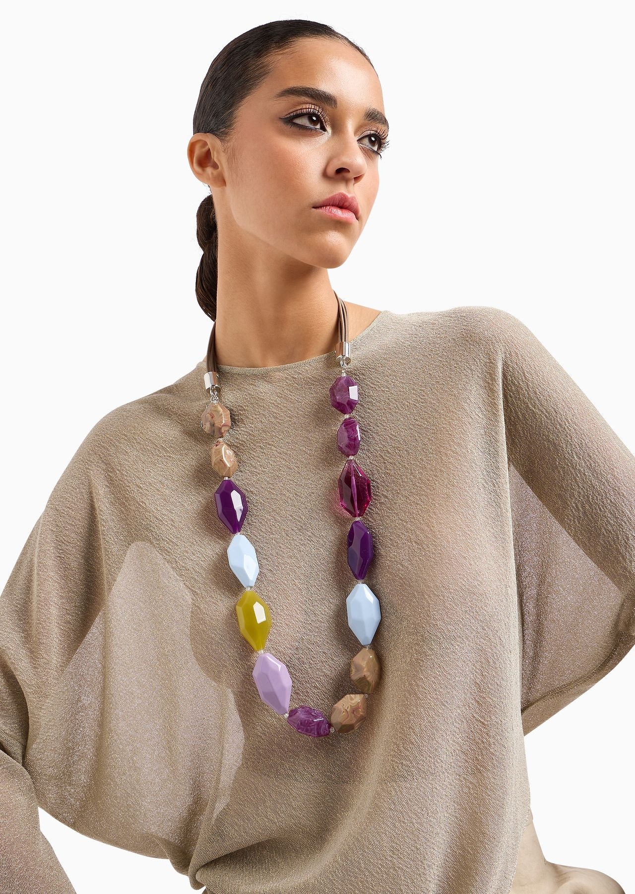 Geometric gemstone necklace - 3